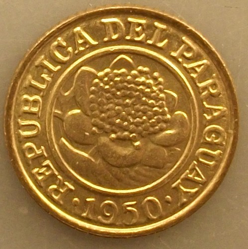 1950 Paraguay Centimo KM# 20, uncirculated. Coin Free shipping