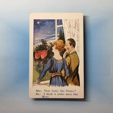 Comic Postcard C1920 Courting Couple Venus Mars Washing Line Bloomers