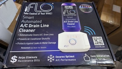 Iflo Smart Automated AC Drain Line Cleaning System, Includes 36oz Cleaner