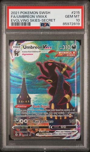 Pokemon Umbreon VMAX Evolving Skies Secret Full Alt Art #215 PSA 10 Gem Mint