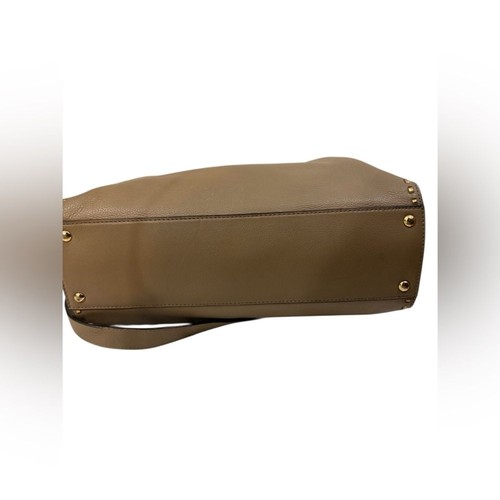 Grand sacoche fourre-tout Michael Kors Hamilton en cuir marron point fouetté doré HW - Photo 3/6