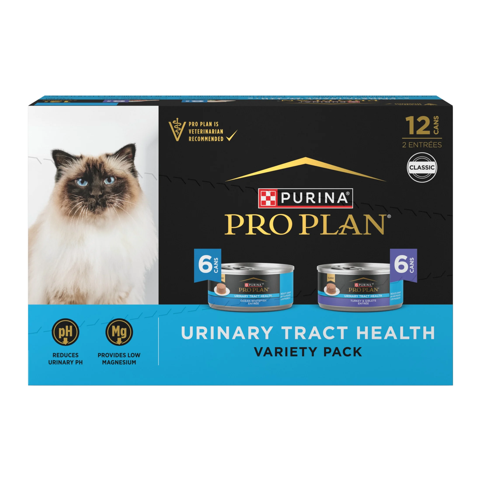 Wet Cat Food for Urinary Tract Health – Variety Pack, 5.5 Oz Cans (12 Pack)