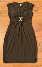 VTG Cache Black Cocktail Dress Sz 8 Lunar Moon Witch Whimsical Sophisticated C1