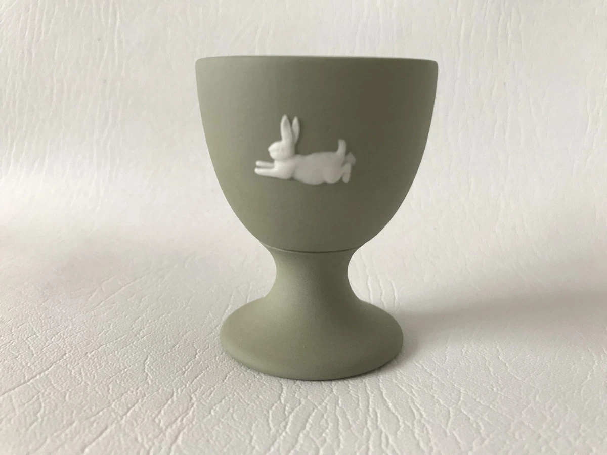 Wedgwood Green Jasperware Peter rabbit Egg cup in excellent condition