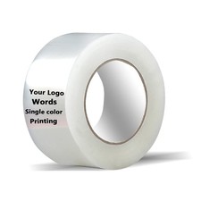 Personalized Packing Tape Clear Transparent Custom Monochrome Logo Words