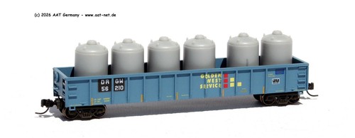 Athearn N 06538 - 52´ Gondola w/load D&RGW (exGVS) #56210; aga NEW, ohne OVP | Condition: Gebraucht