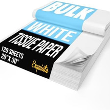 120-SHEETS WHITE TISSUE PAPER 20 x 30 BULK Packing Moving Gift Wrapping Paper.