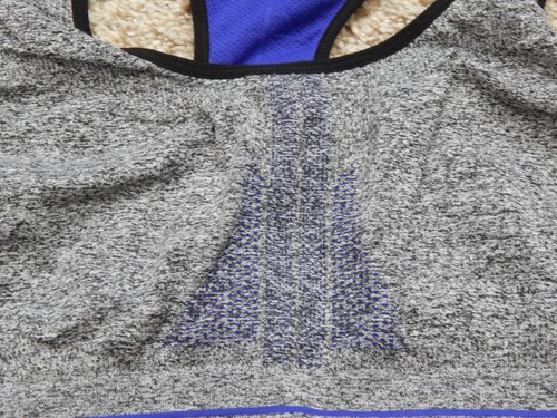 X PRO PBX MILITARY WOMEN'S SPORTS BRA SIZE LARGE REVERSIBLE BLUE GRAY NEW - Picture 4 of 7