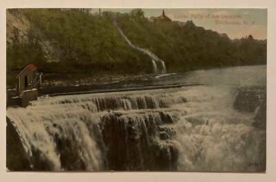 Lower Falls Of The Genesee, Rochester NY, Divided Back Postcard
