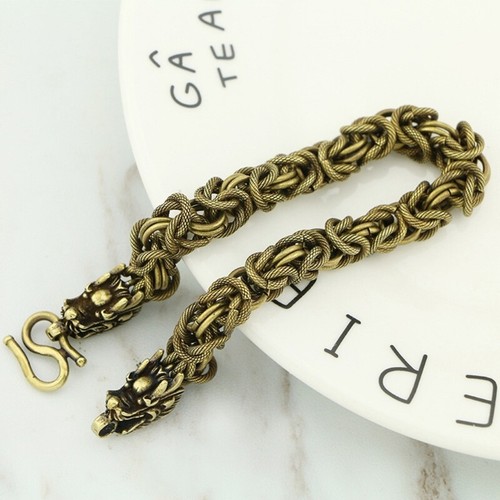 Unique Dragon Head Bracelet Crafted From Sturdy Bronze Wristband for Gatherings - 第 5/8 張圖片