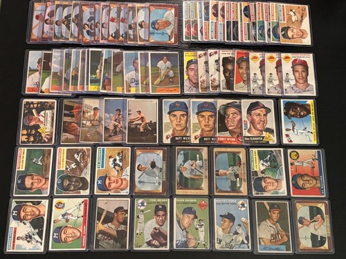 (76) 1952-1956 Topps/Bowman BB HOFers Lot, Berra Mathews Snider Ford *SEWALL-SD*