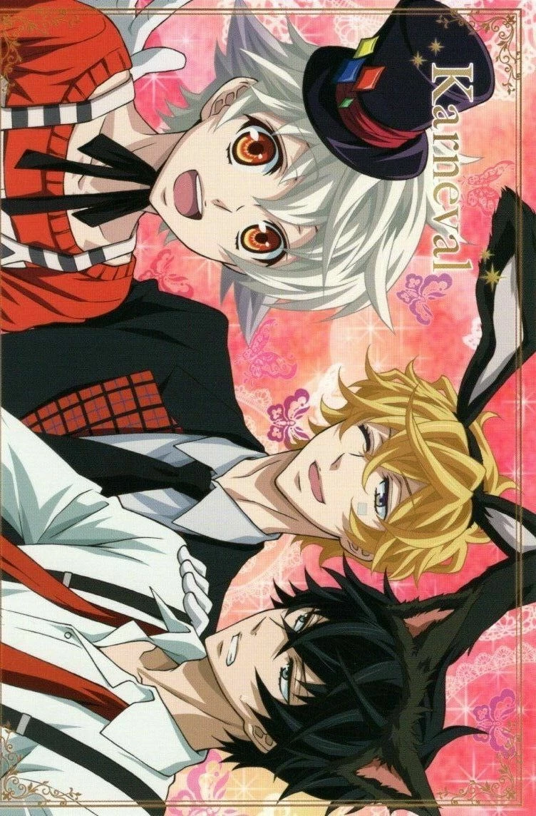 2 pcs postcard Karneval anime Mikanagi Touya Yogi Akari Hirato Tsukumo |  eBay