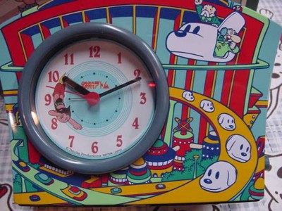 ASTRO BOY TIN CLOCK PLAYS ASTROBOY THEME music box vintage limited