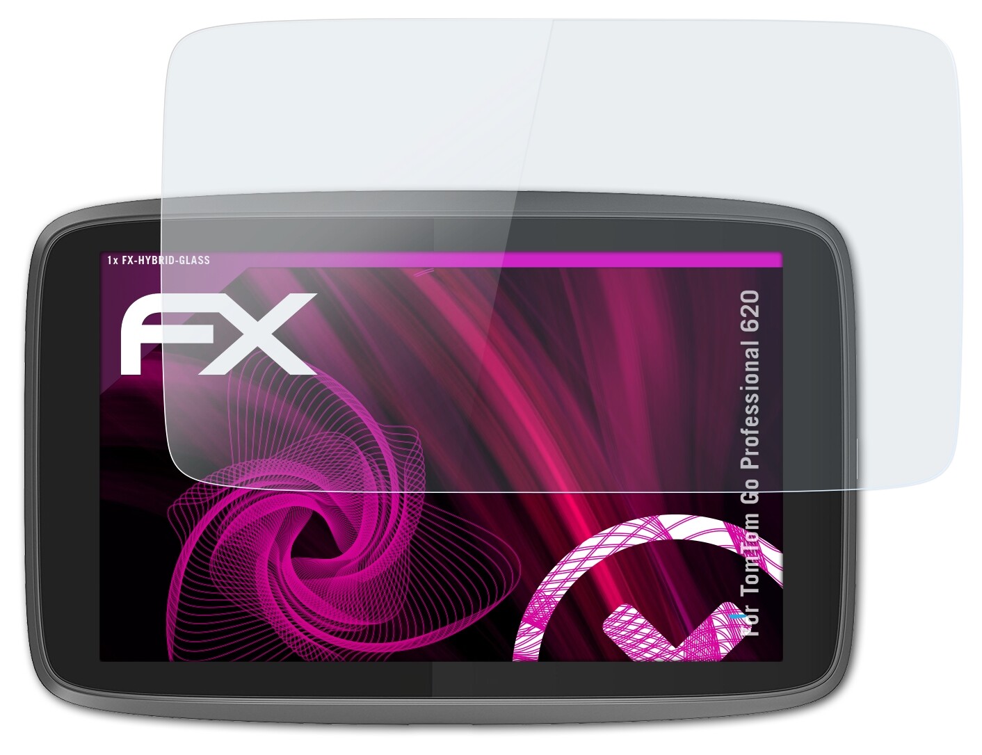 Protecteur D'écran Verre Hybride AtFoliX Pour TomTom Rider 50 - Dureté 9H, Antichoc, Anti-rayures