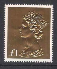 GB 2017 sg U3966 £1 Gold Embossed Machin Stamp MNH