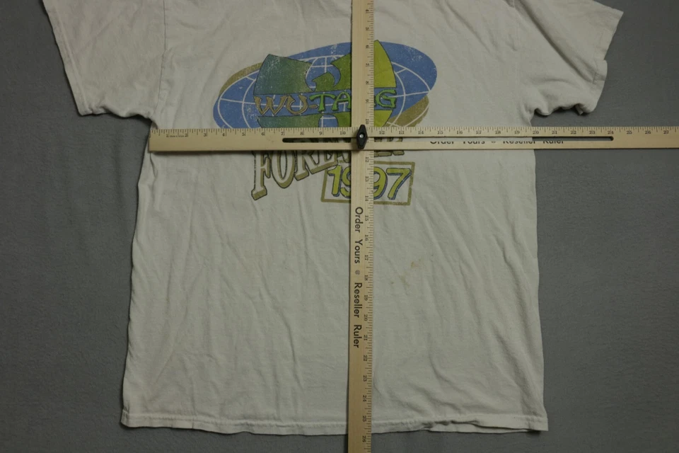 Camisa Wu Tang Forever Para Hombre Grande Blanca Rap Hip Hop Música Foto 4 de 4