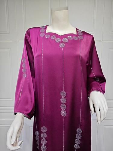 Dubai Muslim Long Maxi Dress Women Kaftan Turkey Islamic Robes Modest Dresses - Picture 13 of 75