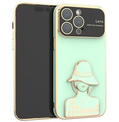 6D Beschichtung versteckter Ständer Cover Case für iPhone 14 Plus 13 Pro Max 12 11 XR 6 7 8