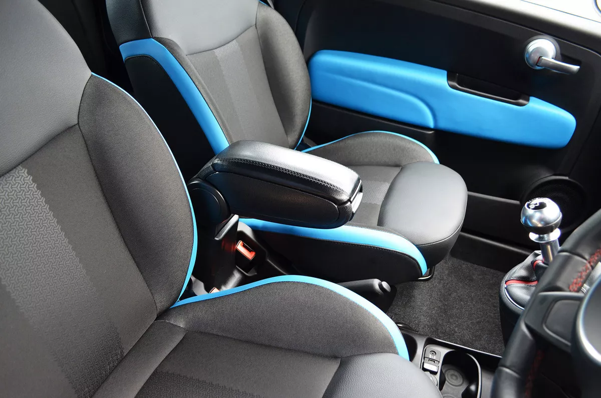 Centre Console Armrest Box Black To Fit Fiat 500 2007 2015