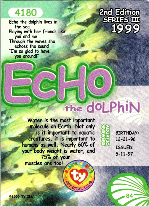 1999 Ty Beanie Babies 2nd Edition Series III - Pick Choose Your Cards - Picture 27 of 51