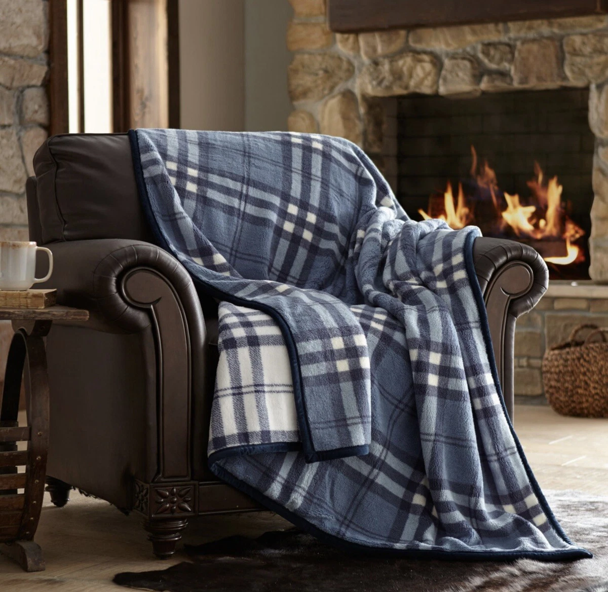 Blanket-wrapped Fireplace Cover 