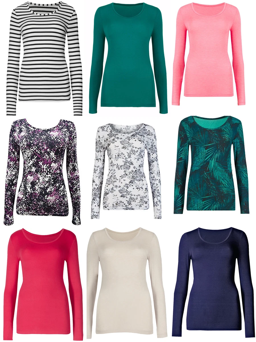 LADIES EX MARKS SPENCER HEATGEN THERMAL LONG SLEEVE TOP 6 22 THIN BASE LAYER