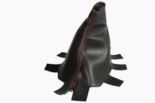 Fits 16-20 Honda Civic Real Leather Manual Shift Boot Wred Stitch Fits 16-20 Honda Civic Real Leather Manual Shift Boot Wred Stitch
