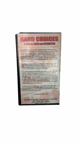 Hard Choices A Film by Ireen Van Ditshuyzen part 3 of 3 VHS - Picture 3 of 4