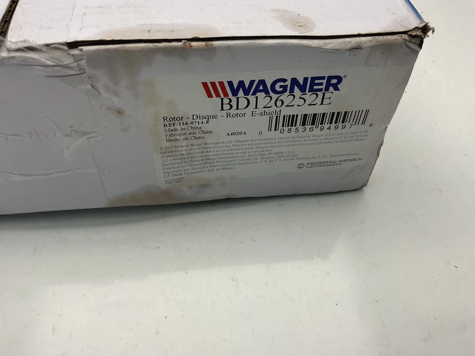 Rotor de freno de disco Wagner Brake BD126252E para modelos seleccionados de Hyundai Kia 01-10 Foto 3 de 4