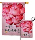 Happy Love Balloons Garden Flag Valentines Spring Decorative Yard House Banner