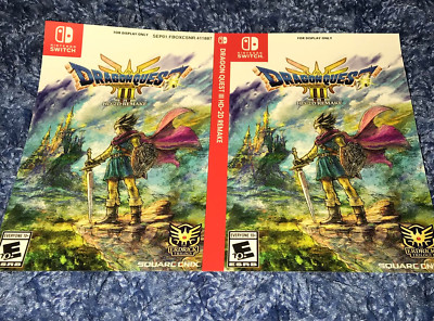 Dragon Quest III 3 HD-2D Nintendo Switch FOR DISPLAY ONLY Promo Cover Art