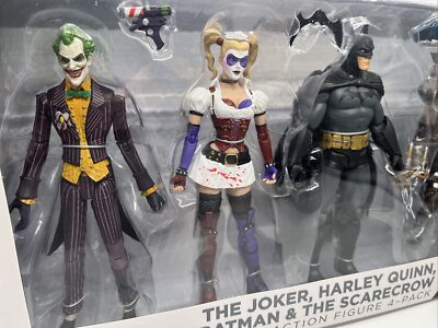 DC Batman Arkham Asylum Joker Harley Quinn Batman Scarecrow Action