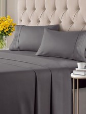 Twin XL 4 Piece Sheet Set - Breathable Cooling Bed Sheets - Hotel Luxury Be...