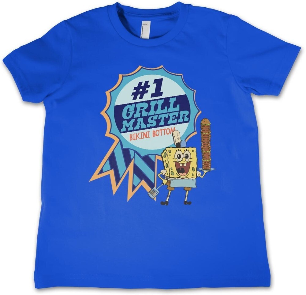 Губка Боб Бикини Боттом Гриль Мастер Детская футболка Синяя