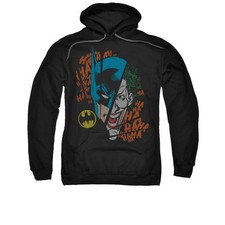 BATMAN JOKER BROKEN VISAGE Licensed Pullover Hooded Sweatshirt Hoodie SM-3XL