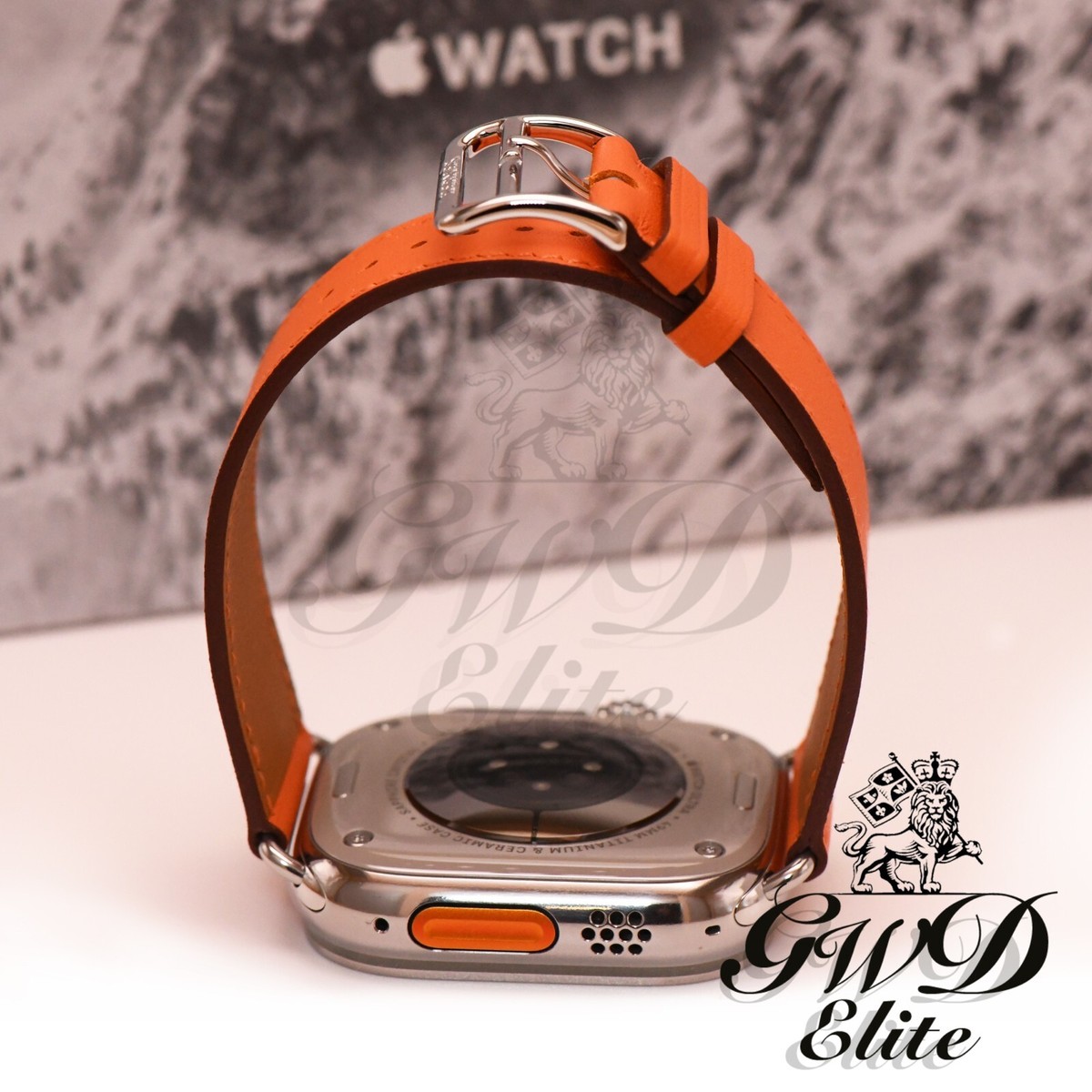 Diamond Polished 49MM Apple Watch ULTRA HERMES Leather Diamond Polished 49MM Apple Watch ULTRA HERMES Leather