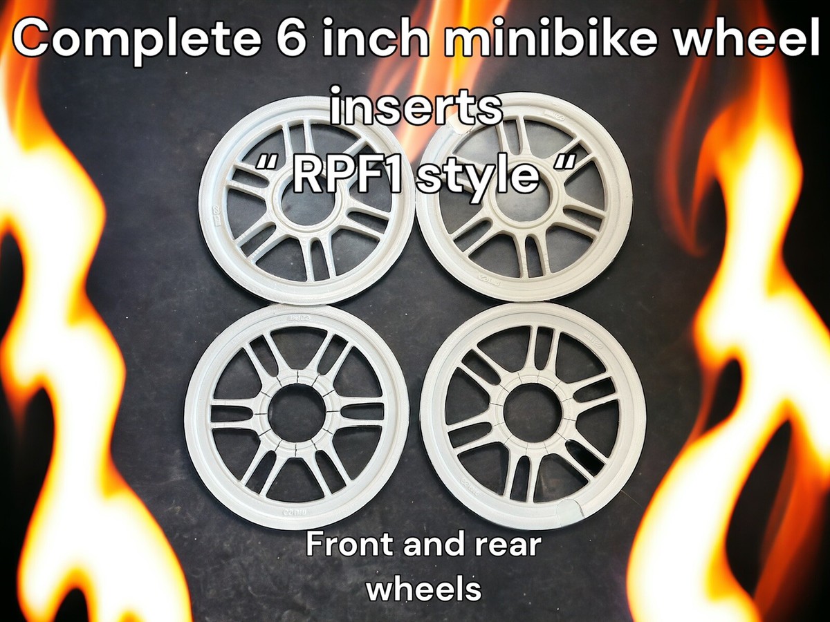 Mini bike Front / Rear wheel hubcaps Inserts Megamoto80