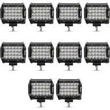4 Inches Led Pods Light Bar 10 Pcs 72w 6000lm Spot Beam Driving Fog Off Road