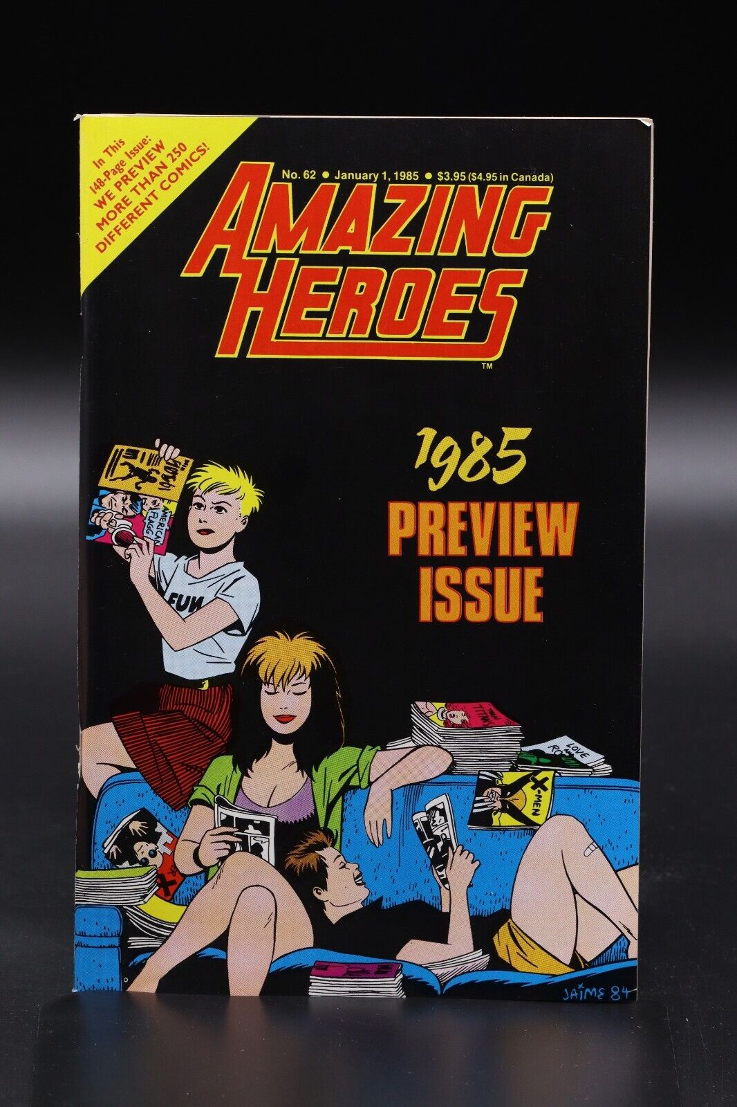 Amazing Heroes (1981) #62 1985 Preview Jaime Hernandez Love & Rockets Cover VF+