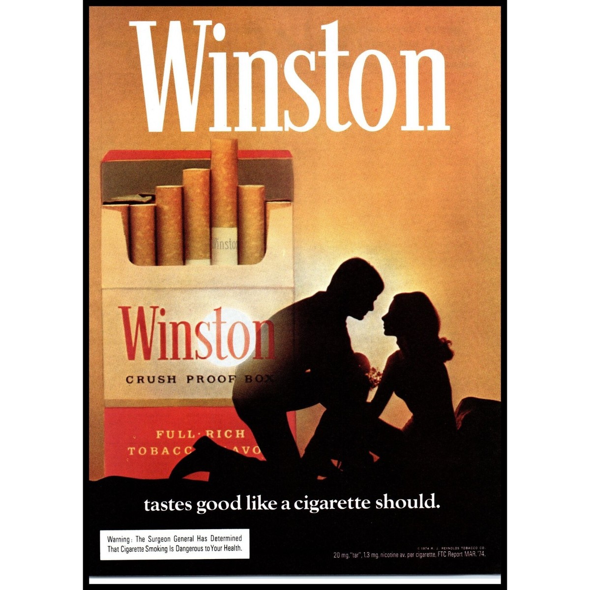 winston cigarette coupons printable Free Marlboro available 1974 Winston Cigarettes Vintage Print