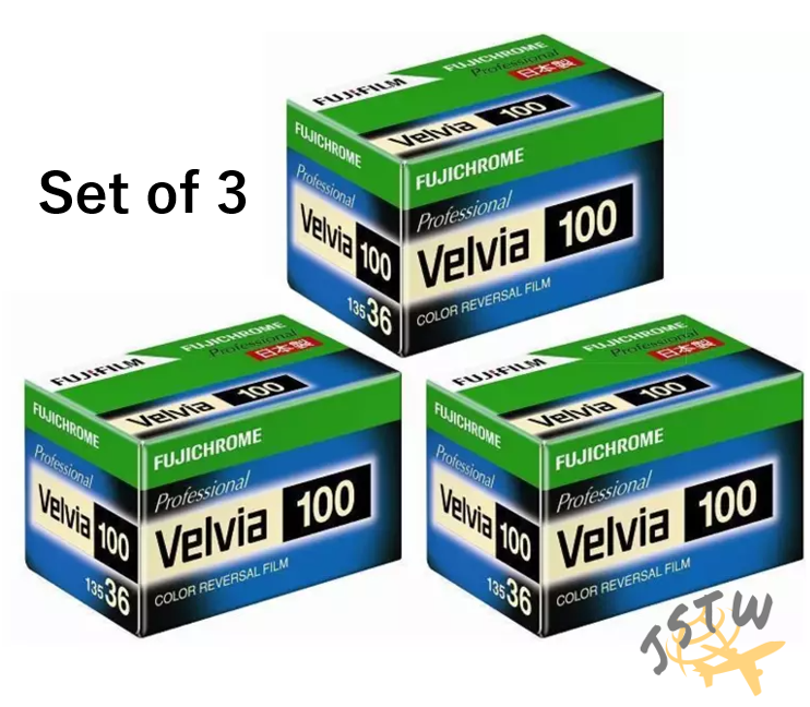 Set of 3 FUJI Fujifilm Velvia 100 36exp 135 35mm Color Set of 3 FUJI Fujifilm Velvia 100 36exp 135 35mm Color