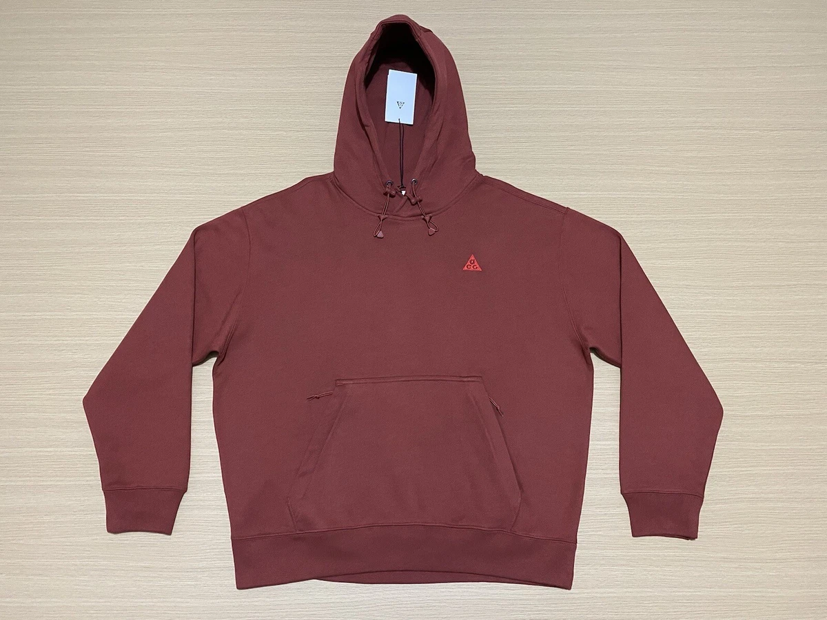 Nike ACG Hoodie Jumper Sweater Pullover Medium New w Tags Red Stone w Pockets