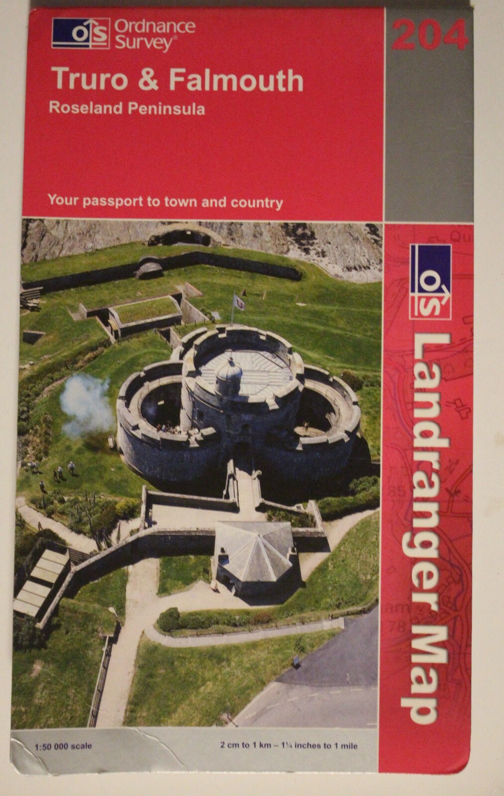 Ordnance Survey Landranger  204 Truro & Falmouth Roseland Peninsula 5th
