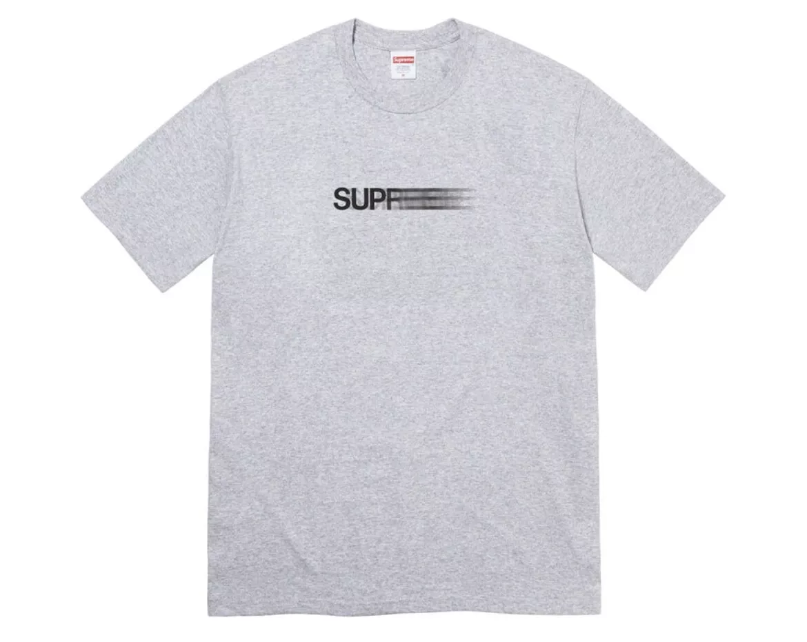 Supreme Motion Logo Tee Heather Grey M, L in Hand