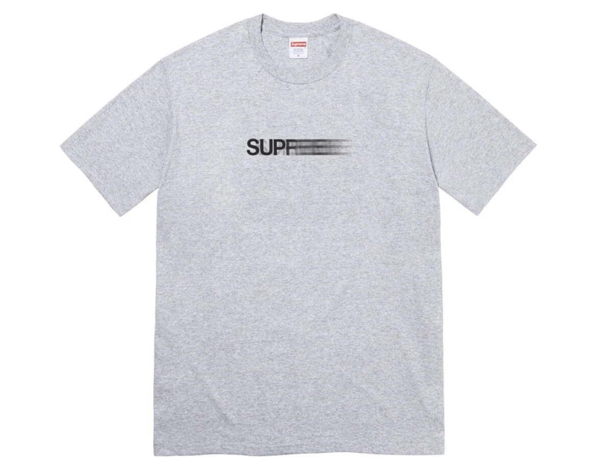 Tee shirt Supreme Motion Logo gris bruyère M à la main