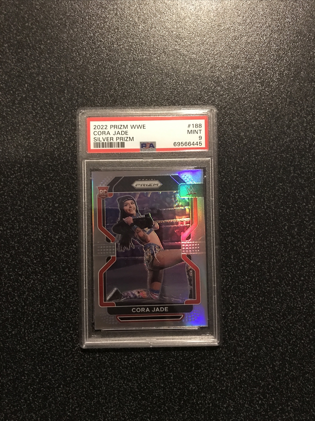 CORA JADE 2022 Panini Prizm WWE SILVER PRIZM RC ROOKIE CARD# 188 PSA 9 MINT NXT