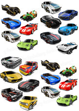 Autos Muffinaufleger Party Deko Muffin Geburtstag essbar Tortenbild Rennwagen