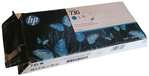 HP DesignJet 730 Cyan Bright Office Ink Cartridge Sealed Open Box Exp: 01-2027 - Picture 2 of 2