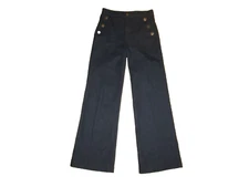 Women's KATE SPADE ESUN Wide Leg  Sailor-Inspired Jeans w/ Gold-Tone Buttons  29