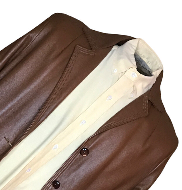 Vintage 70s Deerskin Leather Jacket M L Mid Western Custom Vintage 70s Deerskin Leather Jacket M L Mid Western Custom